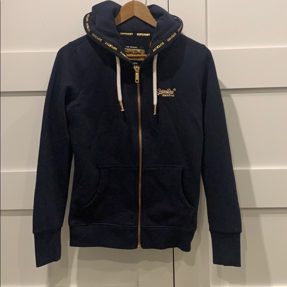 SuperDry Orange Label Elite Zip Hoodie